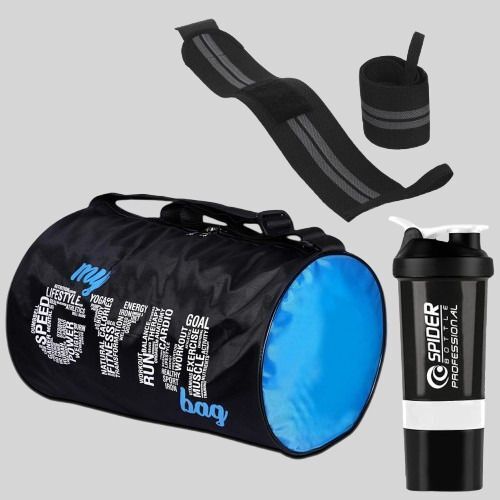 Gym Essentials Combo My Gym Bag, 500ml Shaker Bottle & Wrist Support Band Fitness Accessory Kit Kit-image-41