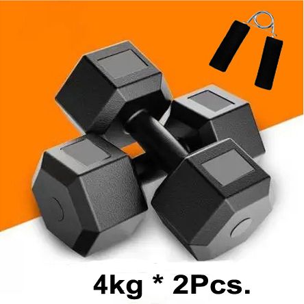 FITNESS PVC Dumbbell Set + Hand Grip -Best for Home Exercise -Economical Price Fitness Accessory Kit Kit