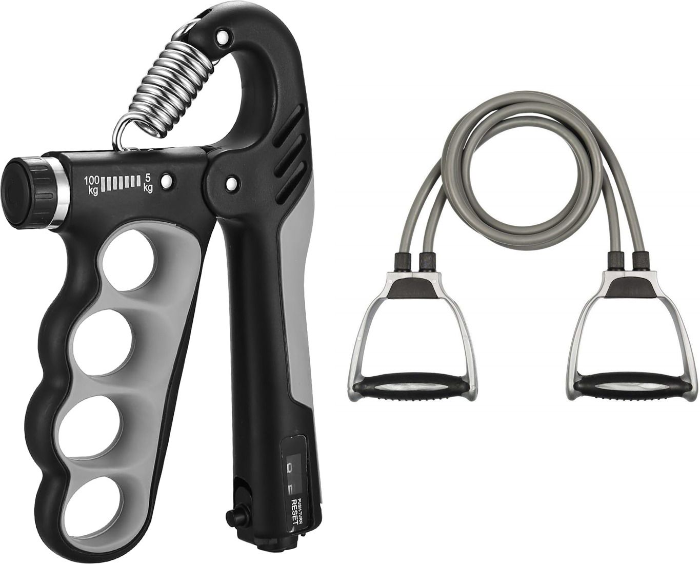 pheonix Gym Combo of 5-100kg Adjustable Hand Gripper with Toning Tube Fitness Accessory Kit Kit-picture-11