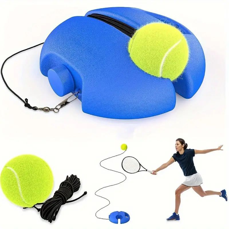 Cricket & Tennis Trainer Rebound Ball Solo Tennis Training for Self Practice Tennis Ball