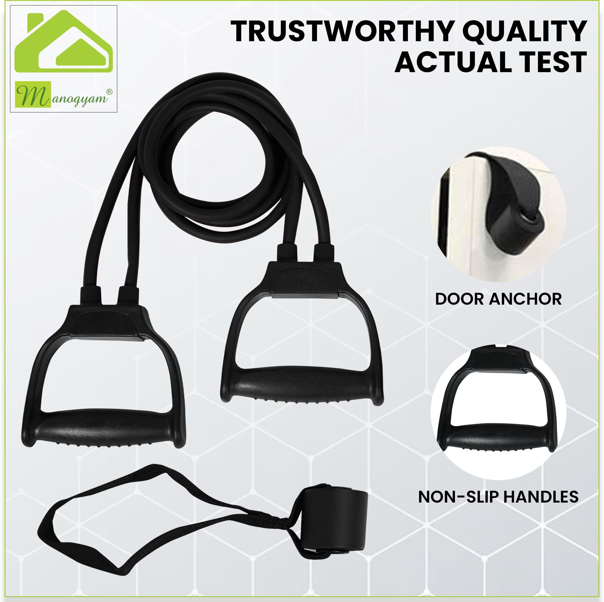 Fitness Combo Of Toning Tube with Door Anchor for Body Workout Fitness Accessory Kit Kit-image-43