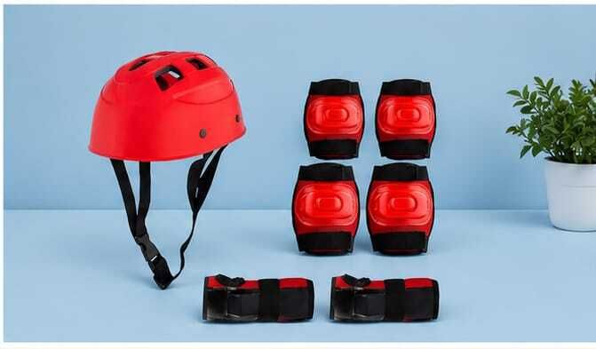 Kids Safety Helmet and Protective Gear Set Cycling Kit-image-41
