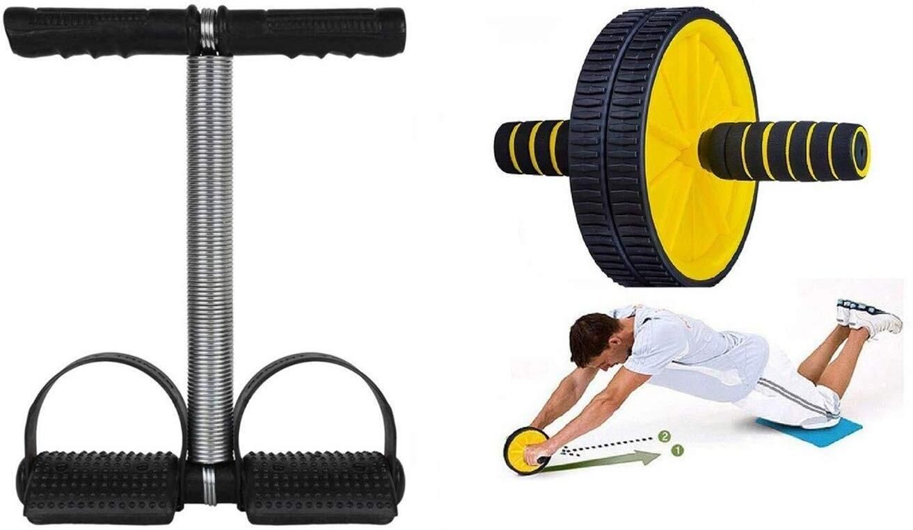 Ab Wheel Roller +Tummy Trimmer Combo Gym & Fitness Kit Ab Exerciser (Multicolor) Fitness Accessory Kit Kit-image-39