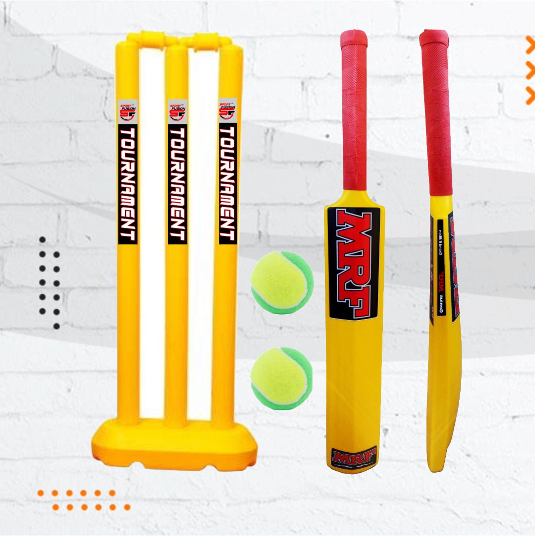 PVC/PLASTIC Junior Cricket Kit COMBO For 7-10 Years Kids Size 4 Hard / Plastic Cricket Kit
