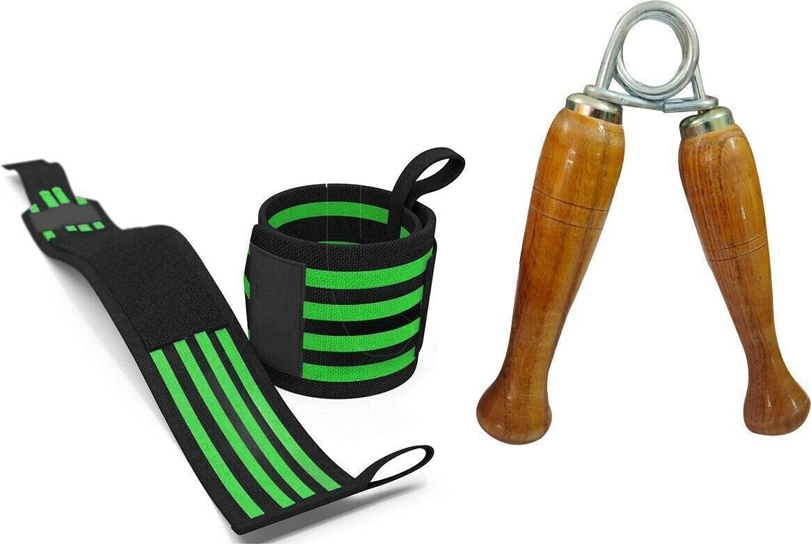 Wooden HAND GRIP + 4 lines gym band Wrist Exerciser/STRENGTHENER FOR MEN & WOMEN Fitness Accessory Kit Kit-image-47