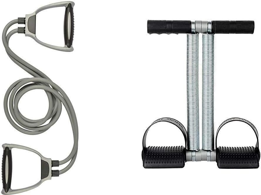 Double Tummy Trimmer & Muscle Chest Expander Rope Workout Pulling Fitness Accessory Kit Kit-image-29