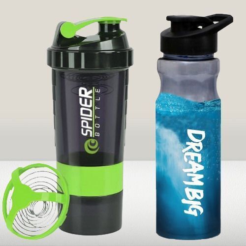 fit focus Amazing Quality Combo of Protein Gym Shaker Bottle with Sipper Water bottles Fitness Accessory Kit Kit-picture-36