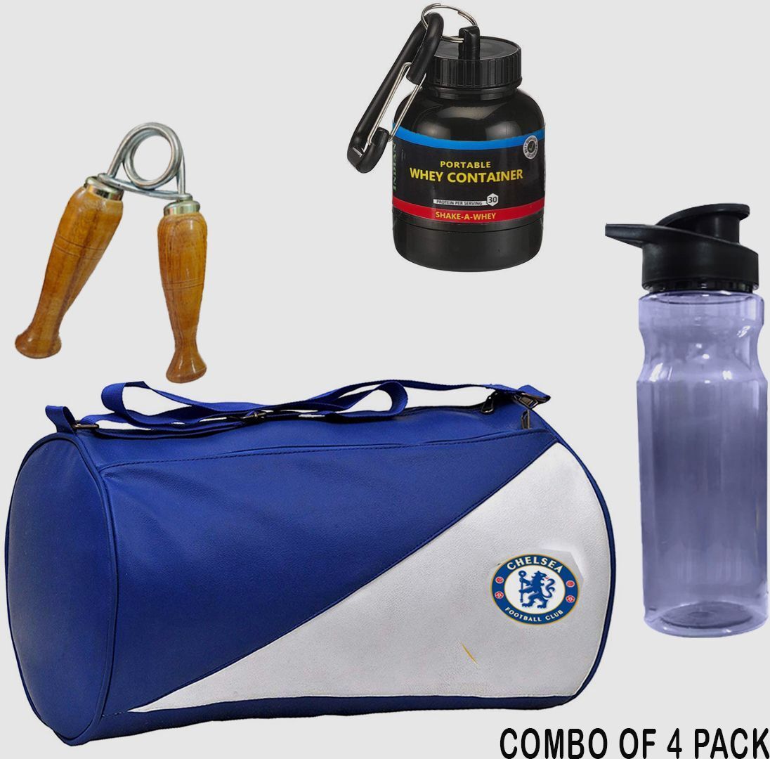 gym bag, SIPPER bottle, MINI WHEY Container with Key-Chain,Wooden hand gripper Fitness Accessory Kit Kit-image-49