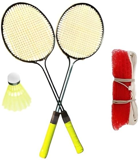 kickmixsports Combo Set Of Badminton Racquet Set Of 2pcs With 1 Nylon Shuttles 1 Net Badminton Kit-picture-17