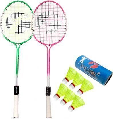 ravisport badmintion racket set of 2 with 6 nylon cock Branded Badminton Kit-picture-34