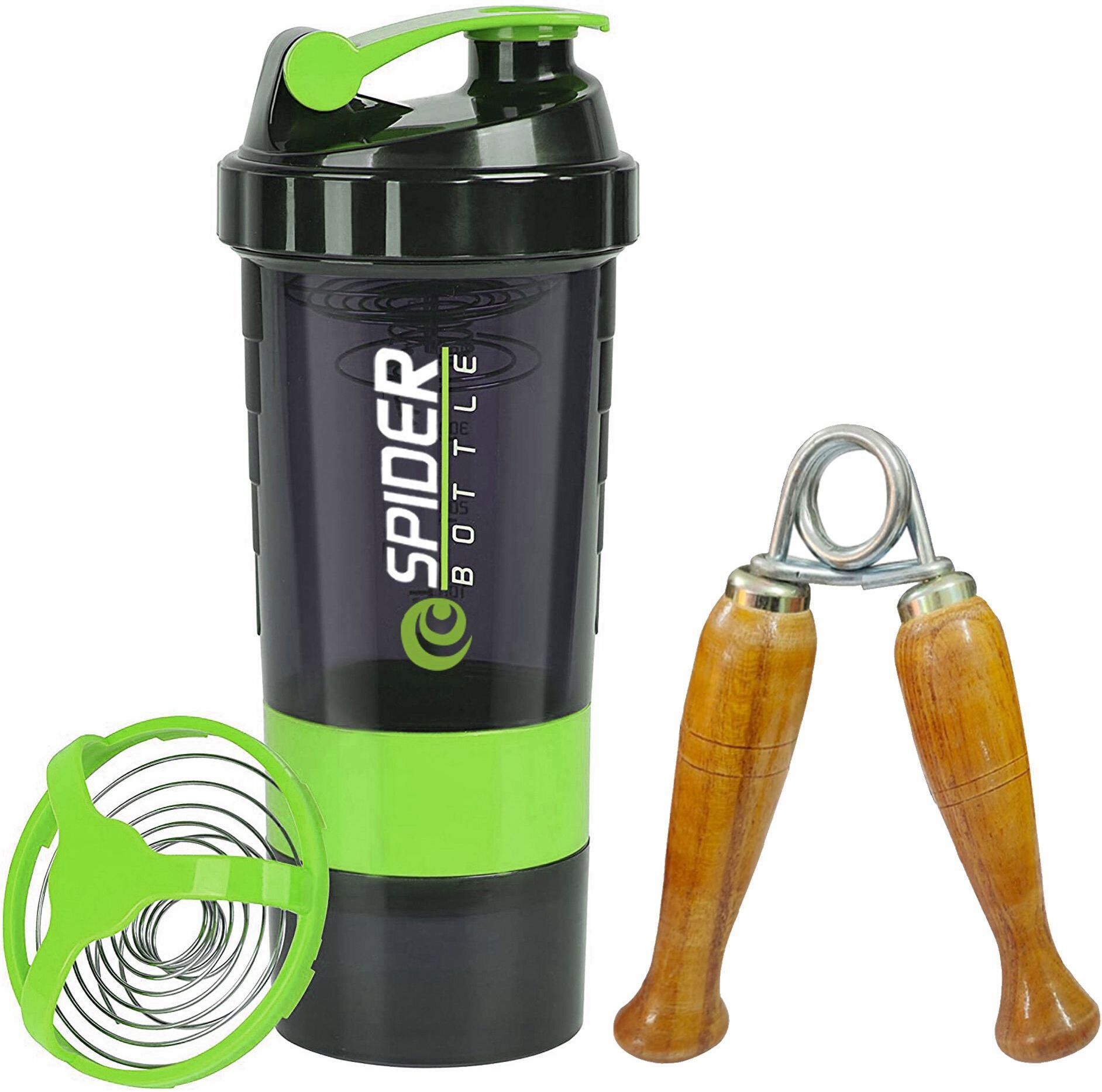 Gym Shaker And Wooden Griper Anti-Slip Handles/Protein shaker For Boys & Girls. Fitness Accessory Kit Kit-image-9