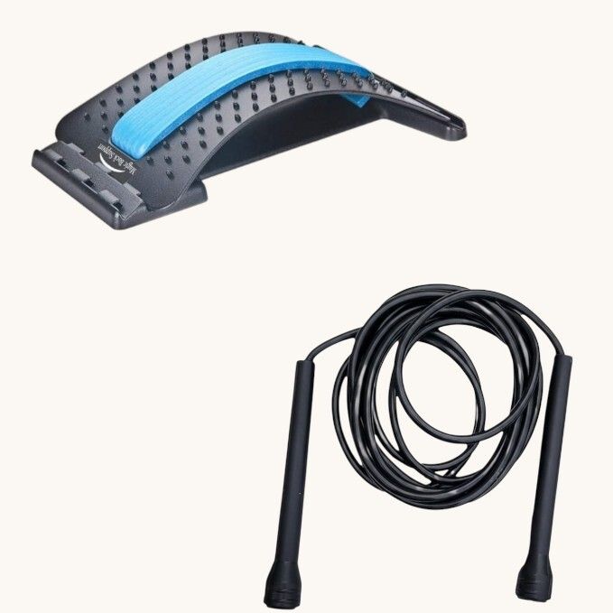 Back Stretcher Multi-Level Lumbar Muscle Pain Relief With Pencil Rope Fitness Accessory Kit Kit-image-28