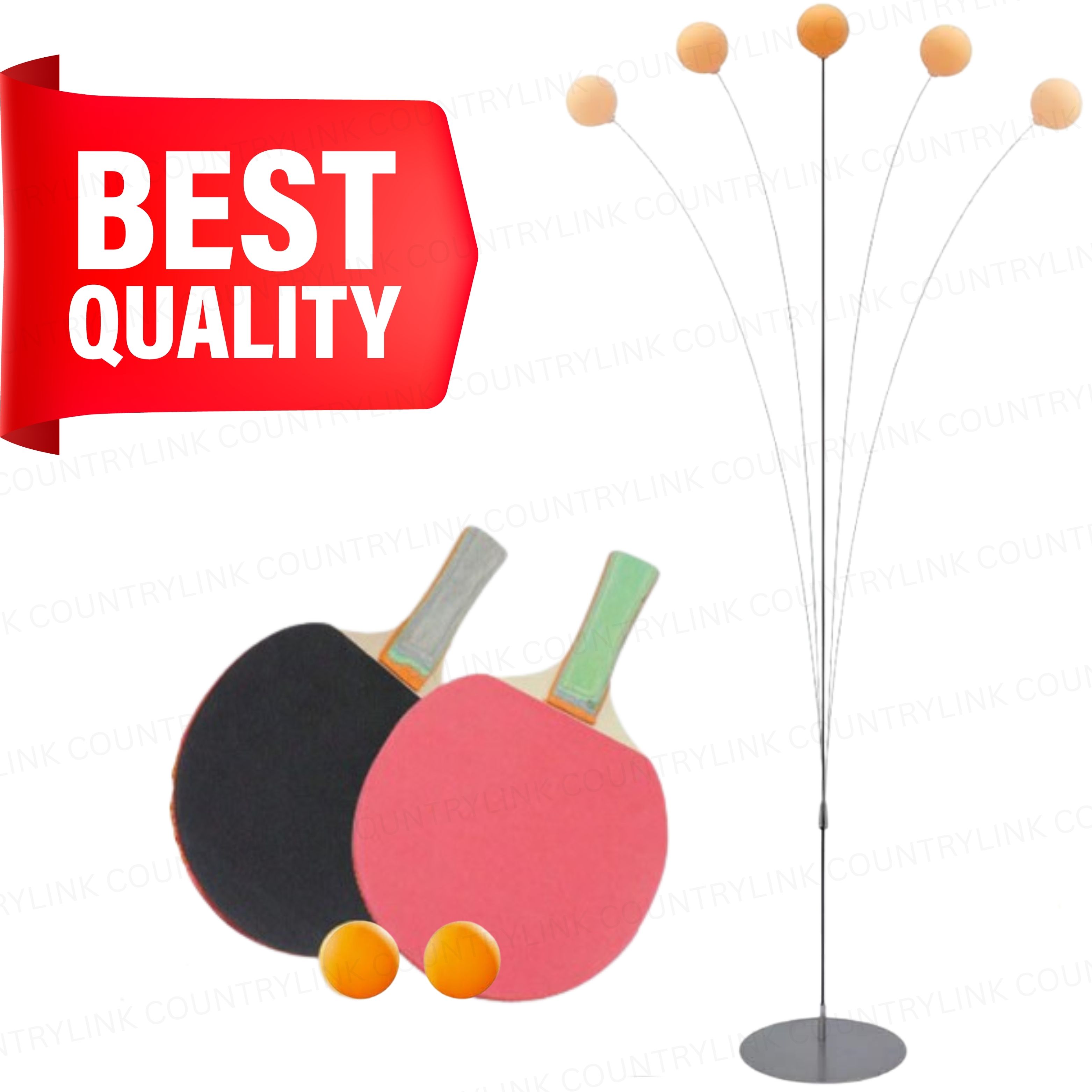 countrylink Table Tennis Trainer Kit with Elastic Stand and Bounce Balls for Solo Practice Table Tennis Kit-picture-16