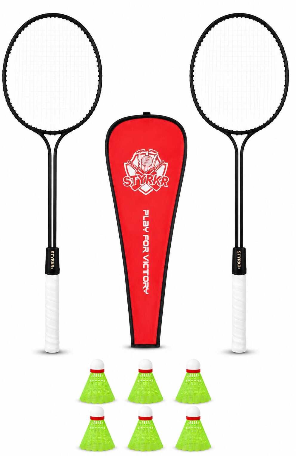 styrkr 2 Rackets + 6Nylon Shuttlecocks + Full Cover Bag Badminton Kit-picture-23