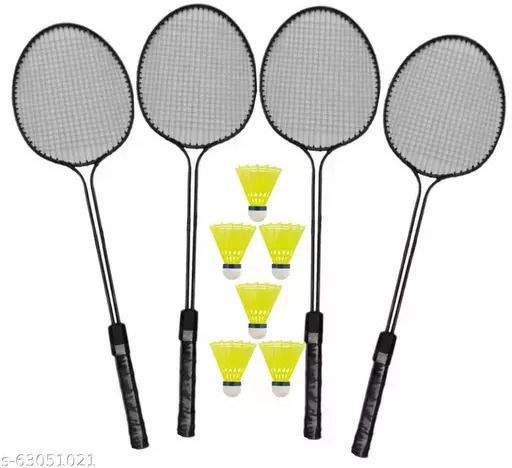 styrkr Pro Badminton Combo- 4 Rackets with Shuttle Pack of 6 Badminton Kit-picture-16