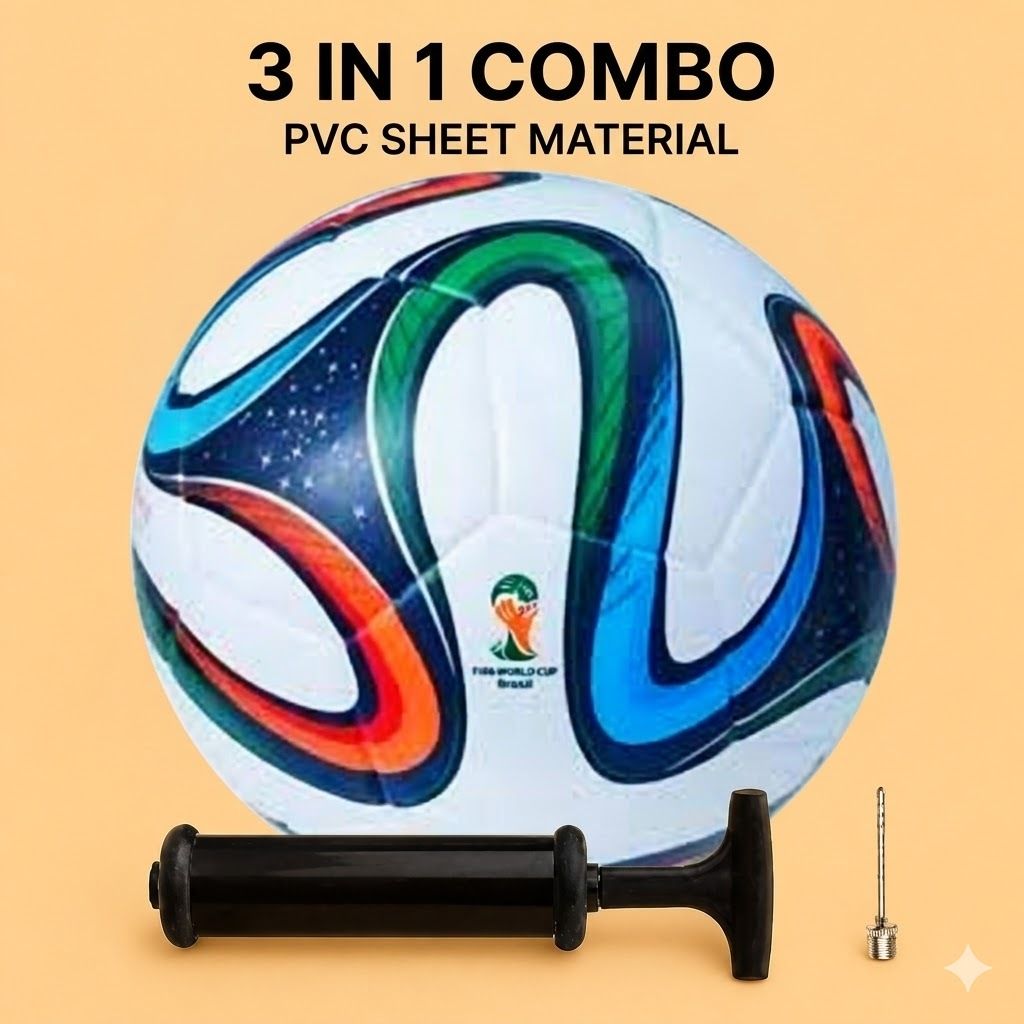 FIFA 2026 Design Size 5 Football with Pump & Pin PVC Sheet Material Multicolor Football Kit-image-47