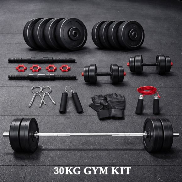 FITNESS Home Exercise Set + 3ft Rod + FITNESS ACCESSORIES Fitness Accessory Kit Kit-image-45
