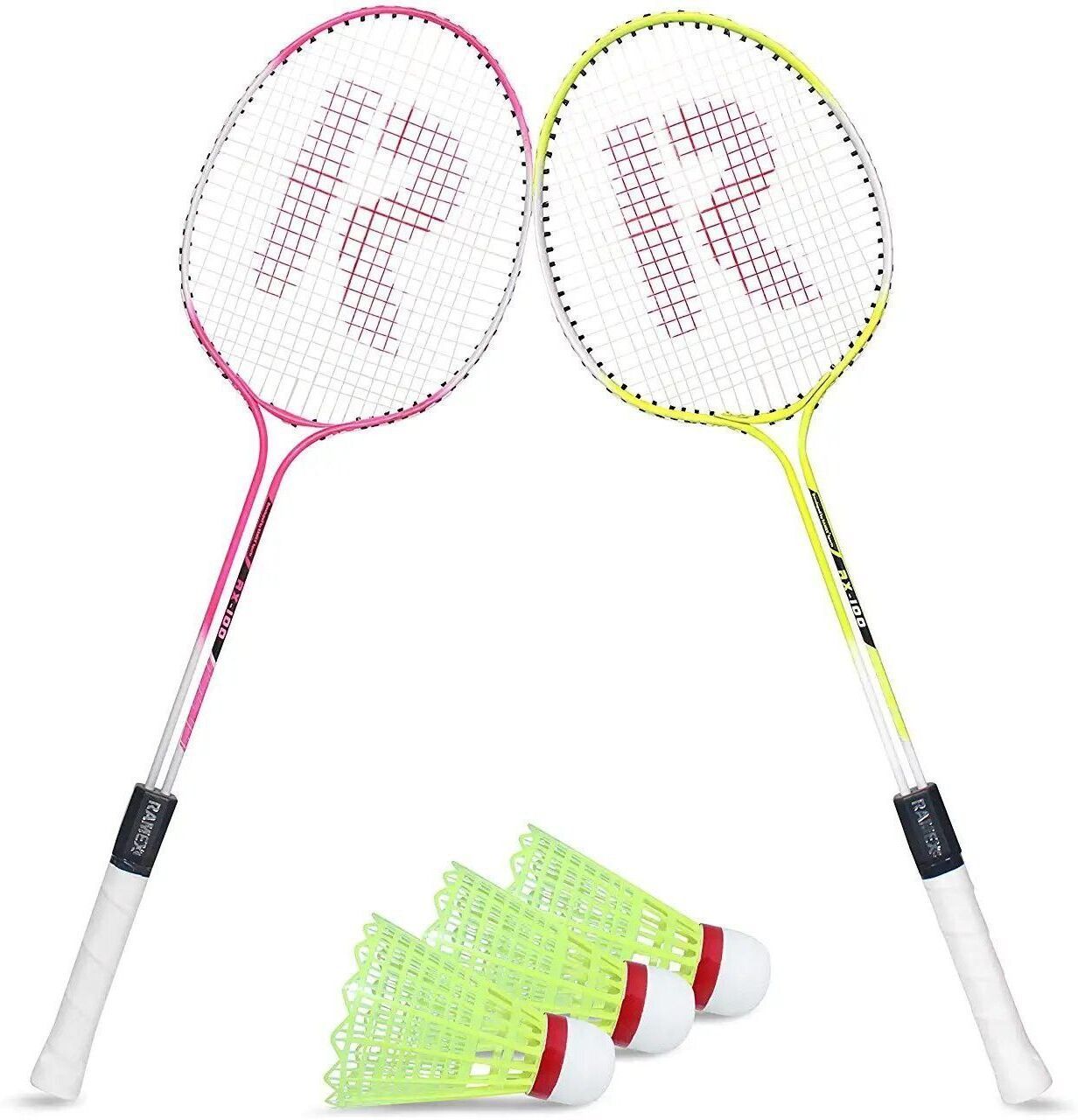RN-500KIDS Badminton racket set of 2 pcs with 3 NYLON shuttlecock Badminton Kit-image-5