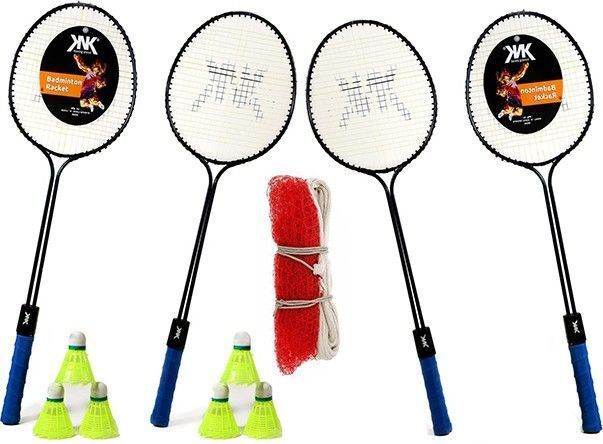styrkr Double Shaft Badminton Racket Pack Of 4 Piece With 6 Piece Plastic Shut Badminton Kit-picture-21