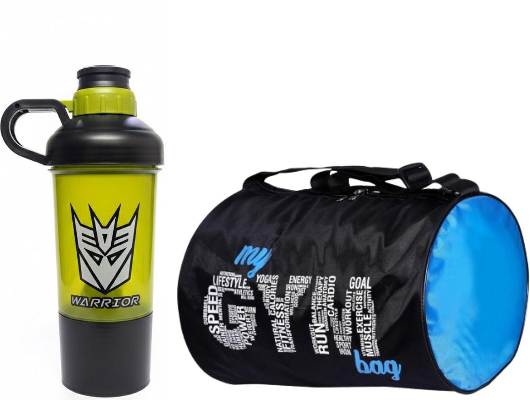 cool indians Gym Bag and Protein Shake with Compartment 700ml For Men and Women Fitness Accessory Kit Kit-picture-3