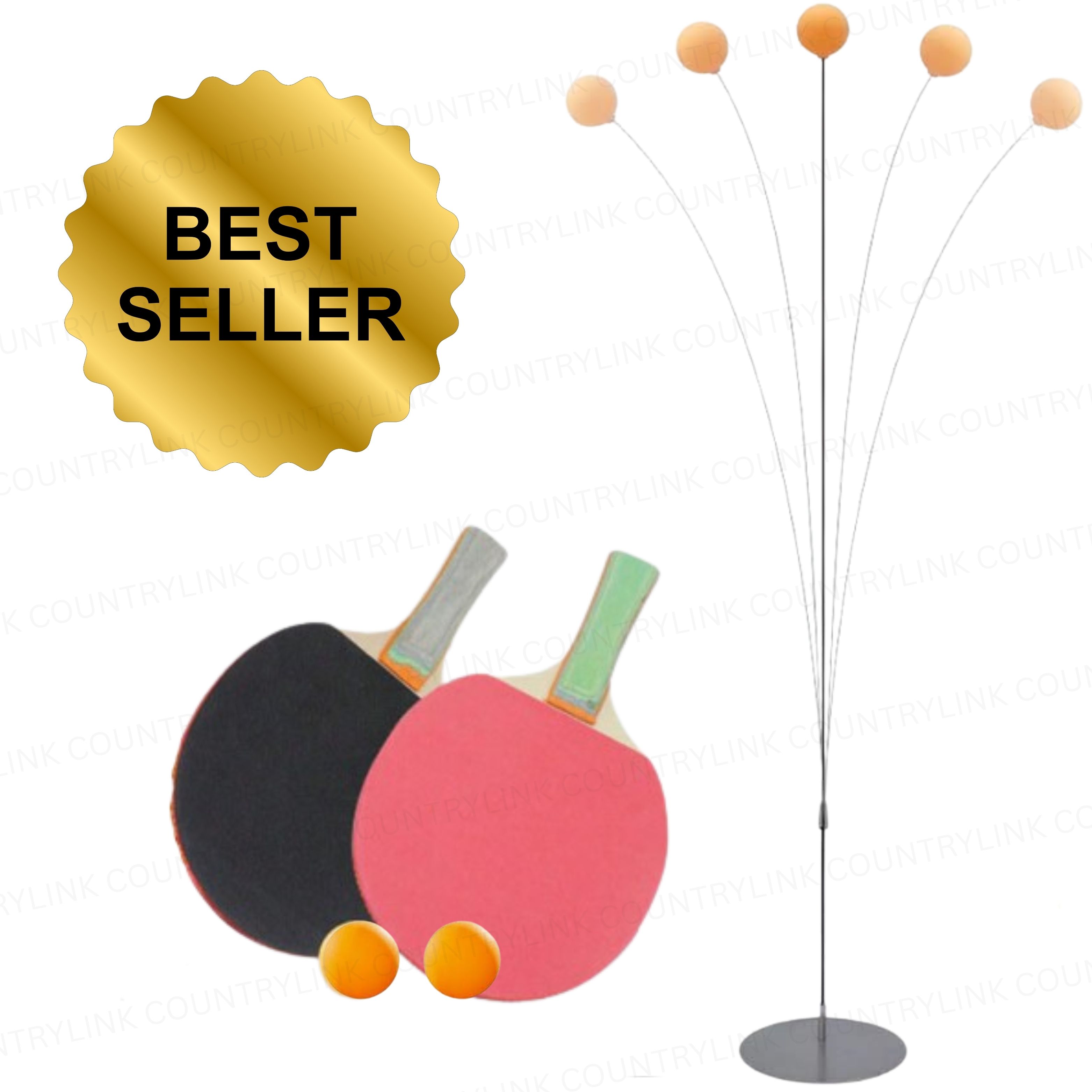 countrylink Table Tennis Trainer with Flexible Rod Stand and Self Return Ball System Table Tennis Kit-picture-9