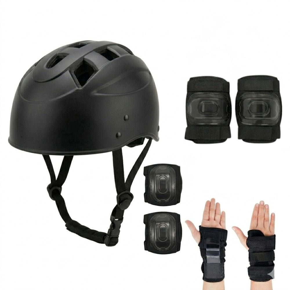 Protective Gear Kit (4–10 Years) Helmet, Knee Pads, Elbow Pads & Wrist Guards Cycling Kit-image-33