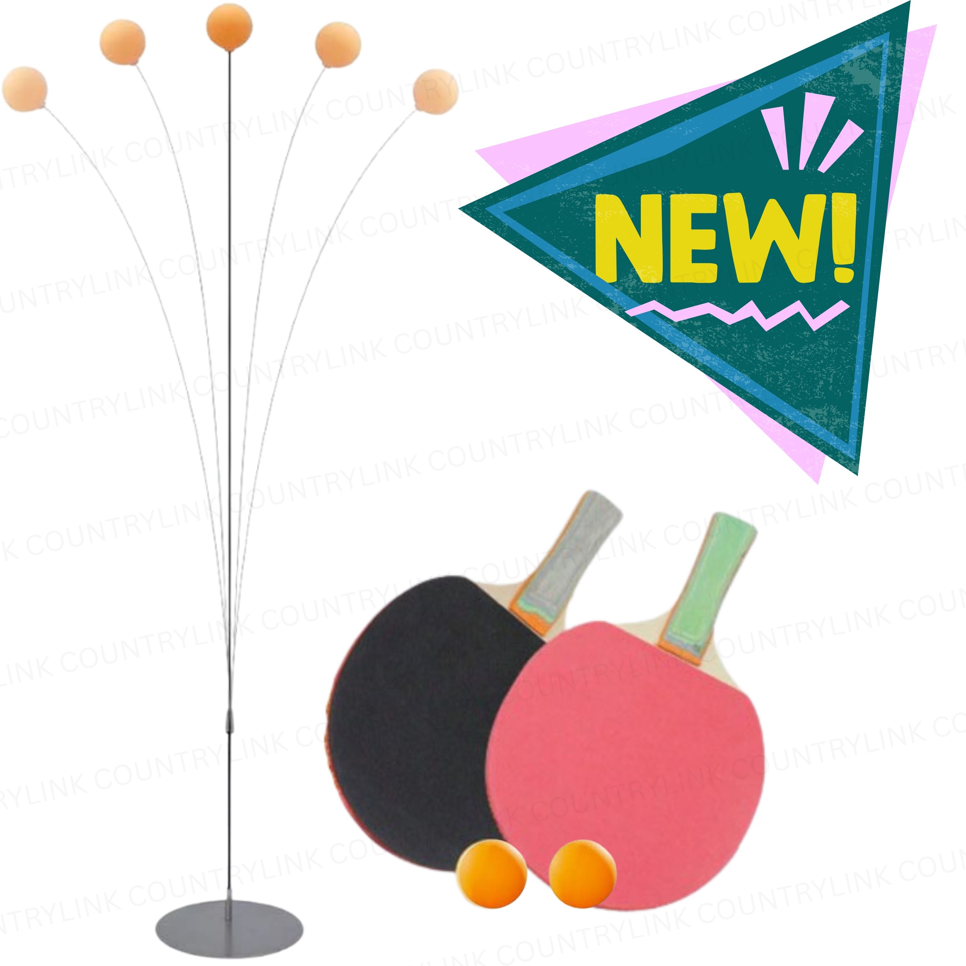 countrylink Advanced Indoor Ping Pong Trainer Kit with Elastic Rod and Practice Balls Table Tennis Kit-picture-39
