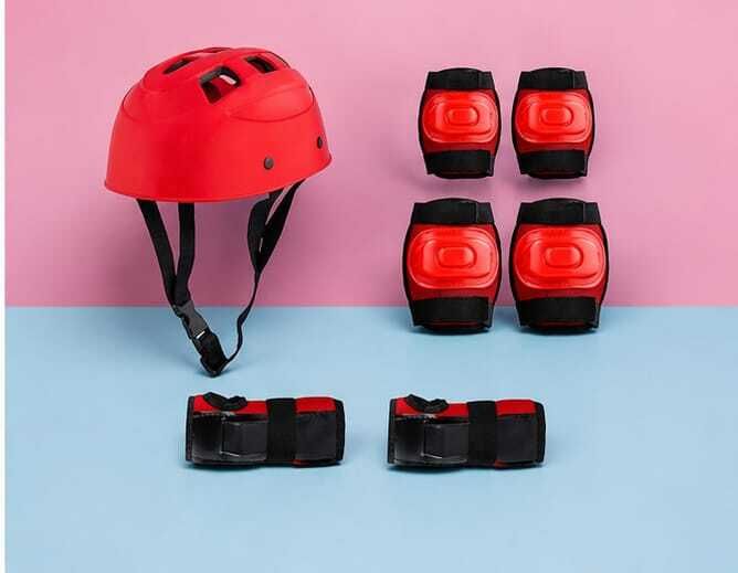 Skating Helmet with Protective Guard Set Cycling Kit-image-49