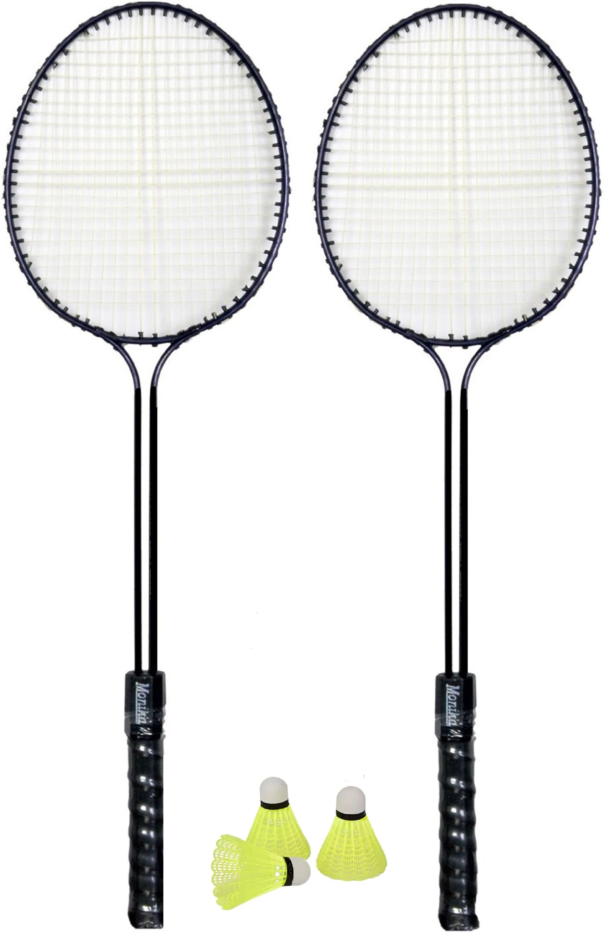 2 Pc Badminton Set with 3 Nylon shuttle cock / Child and Adults Badminton Kit-image-0