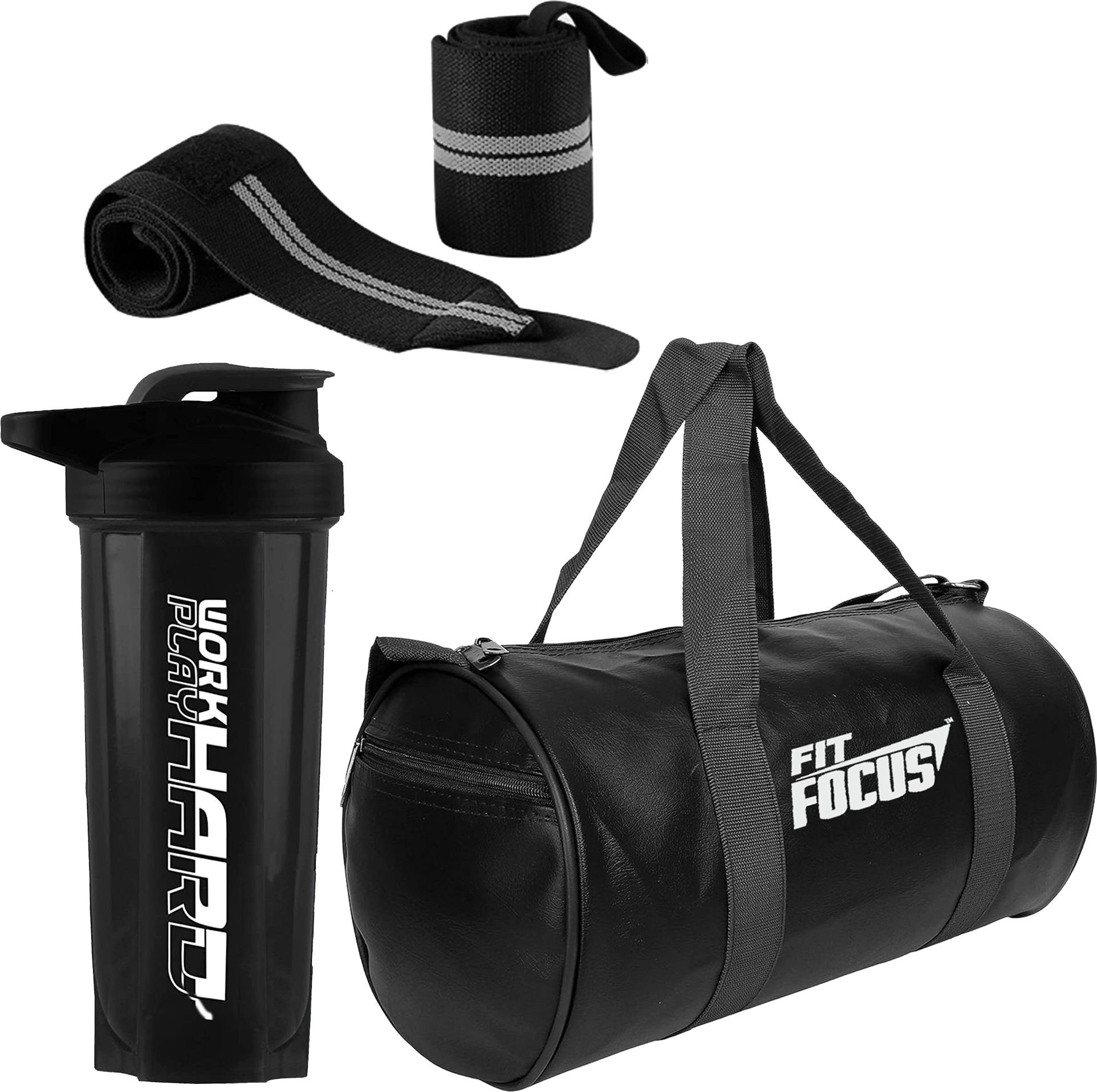 Gym Bag With Wrist Band And Gym Shaker Combo Bag For Men & Women Fitness Accessory Kit Kit-image-49