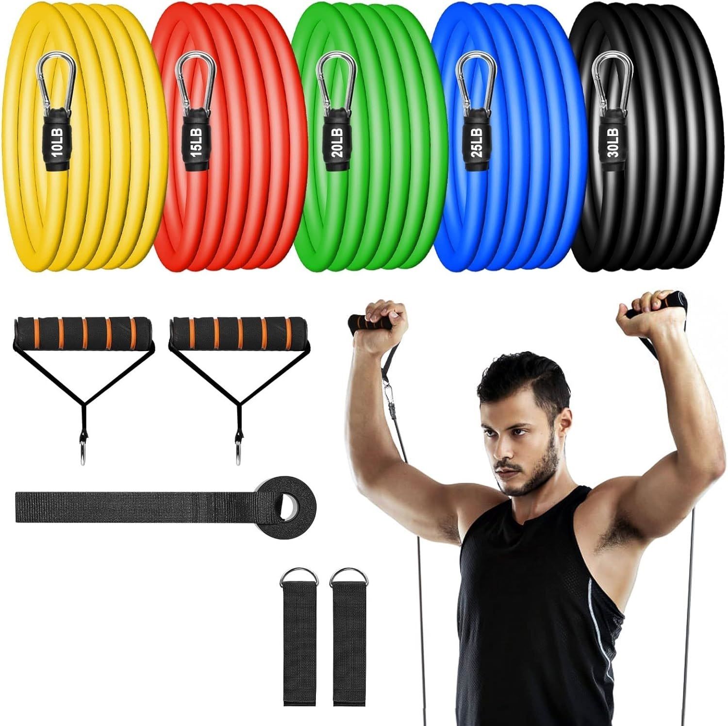 manogyam Physical Therapy, Stretching, Home Fitness, Yoga Resistance Fitness Accessory Kit Kit-picture-26