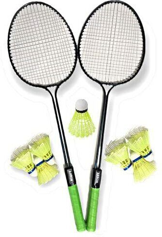 Badminton Racquet Set Of 2 Piece With 7 Piece Shuttle combo kit Badminton Kit