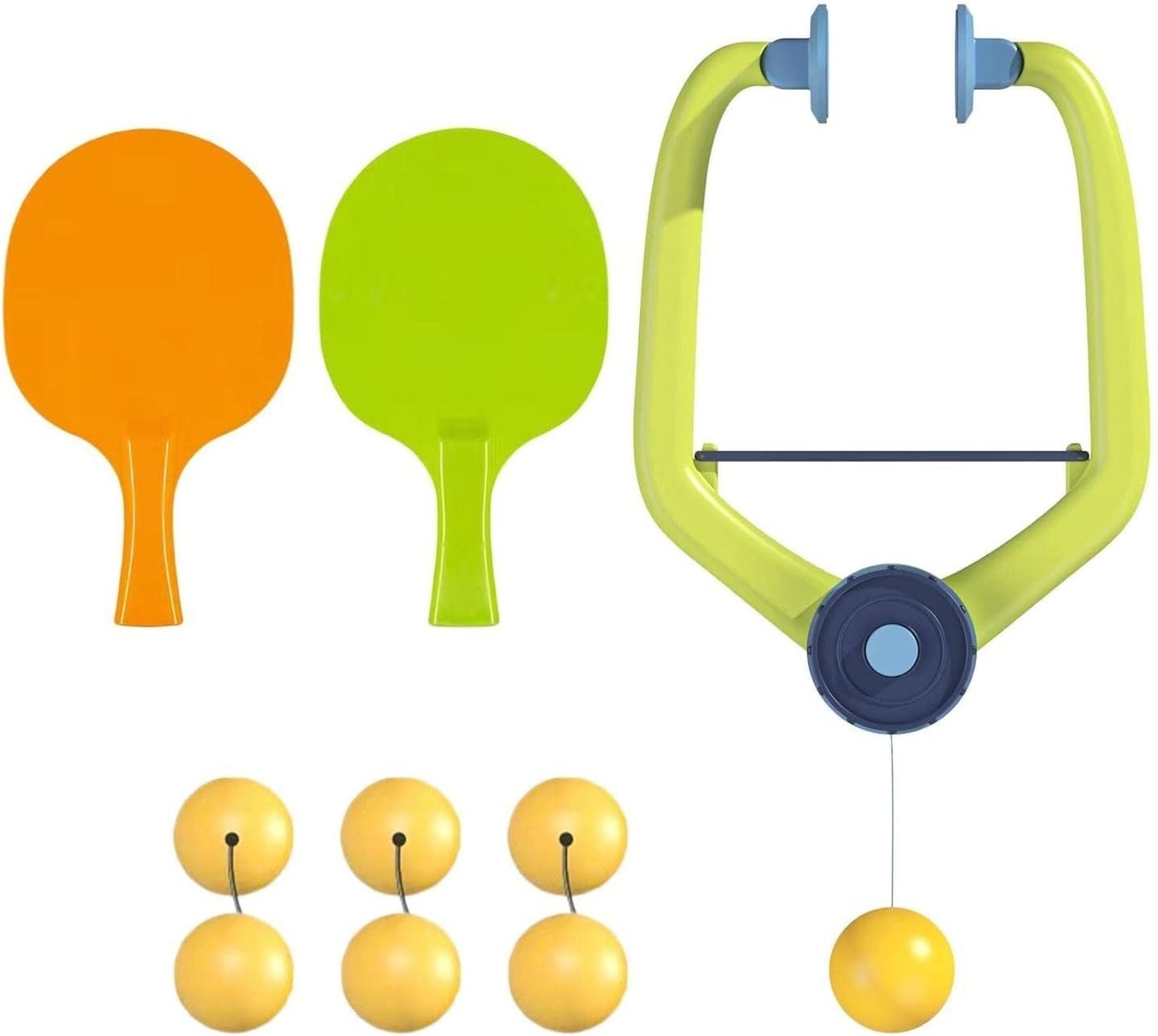 Hanging Table Tennis Self Training Indoor Gaming 2 Racket & 6 Practice Ball Table Tennis Kit-image-35