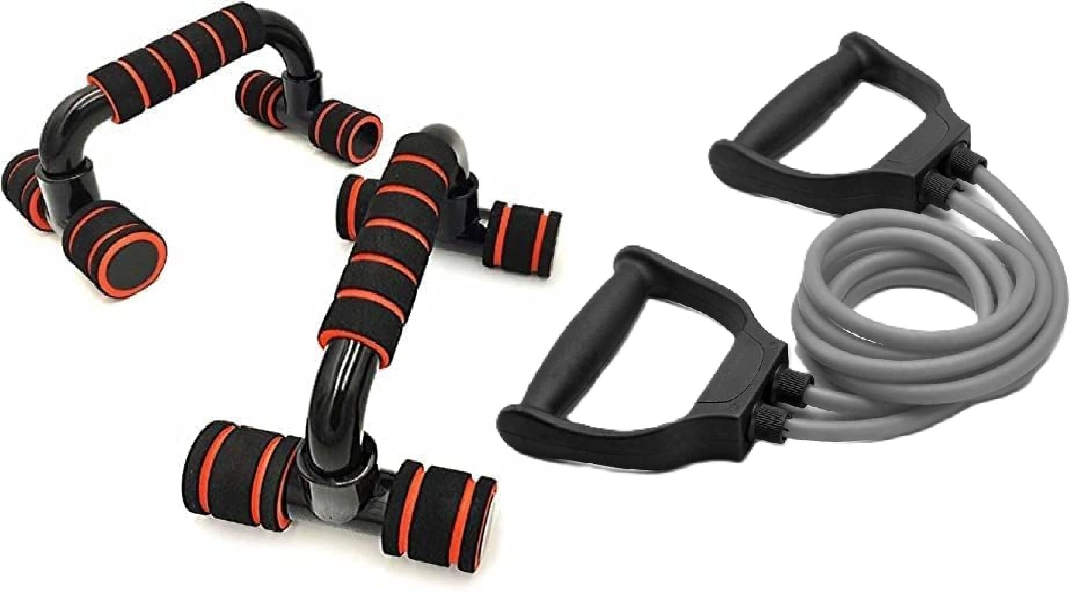 full body workout toning tube with plastic pushup bar home, gym fitness combo kit Fitness Accessory Kit Kit