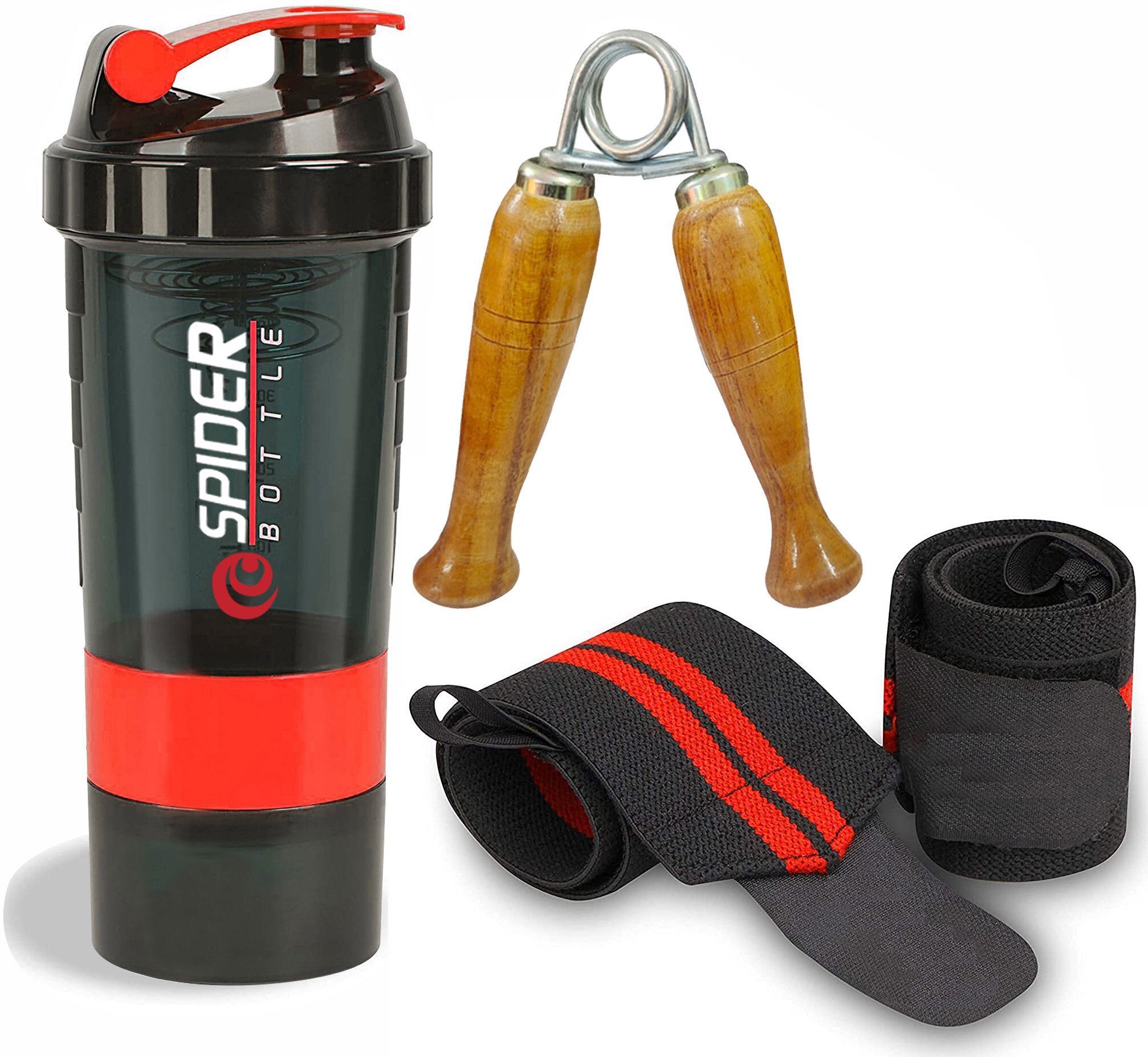 Best Quality Combo of Gym Shaker Bottle With Wrist Band And Hand Gripper For Gym Fitness Accessory Kit Kit-image-46
