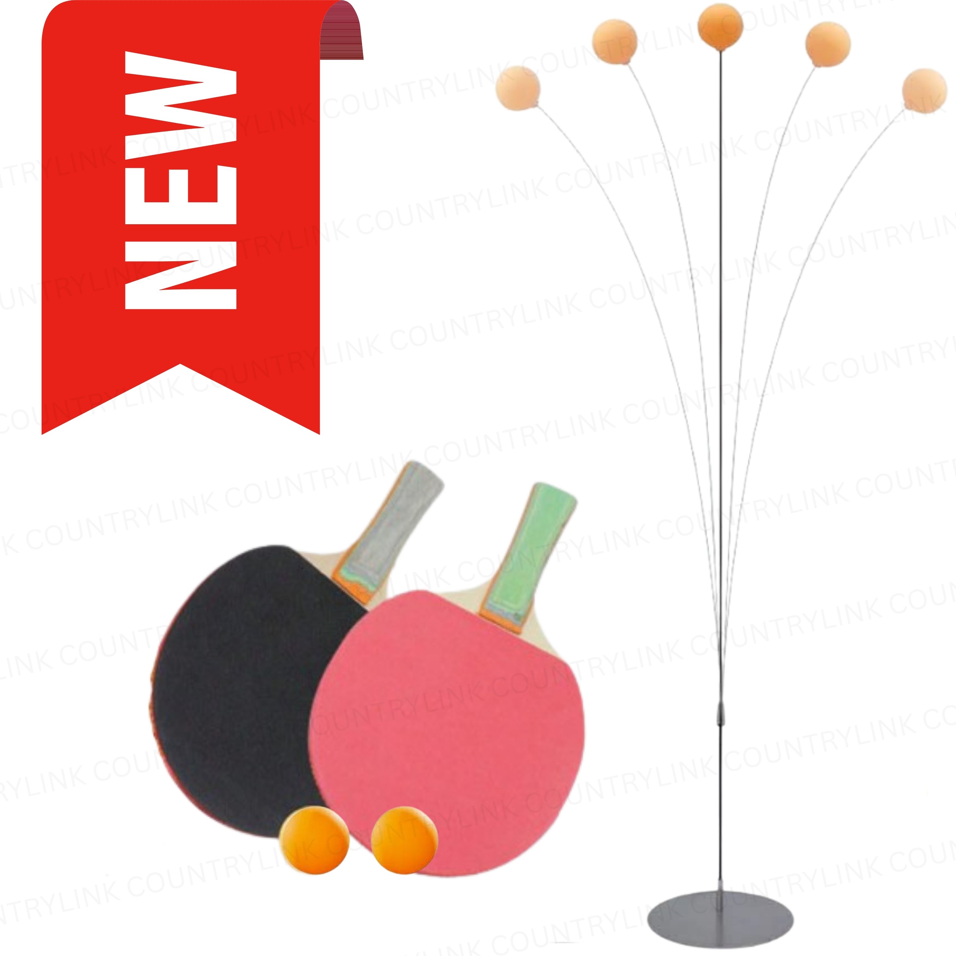 countrylink High Performance Ping Pong Trainer Kit with Flexible Rod & Bounce Practice Balls Table Tennis Kit-picture-27