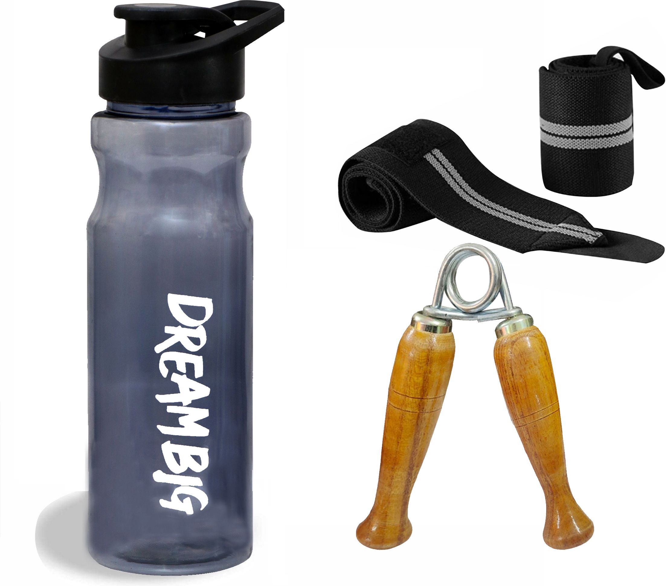 cool indians Fitness Combo Of Gym Shaker With Wrist Band And Wooden Gripper For Fitness Accessory Kit Kit-picture-17