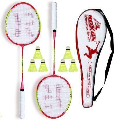 ravisport Multicolour Badminton kit Set Of 2 Piece Racquet with 6 Piece Nylon ShuttleCock Badminton Kit-picture-44