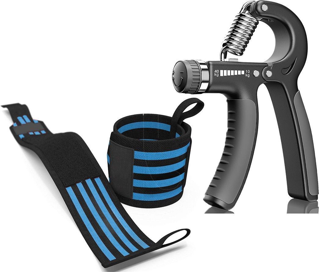 Hand Grip Strengthener for Finger Hand Muscle with Gym & Fitness Wrist Support Fitness Accessory Kit Kit-image-46