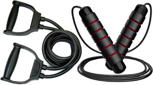 iamalot Toning Tube With Skipping Rope, Speed Rope For fitness, endurance & weight loss Fitness Accessory Kit Kit-picture-12