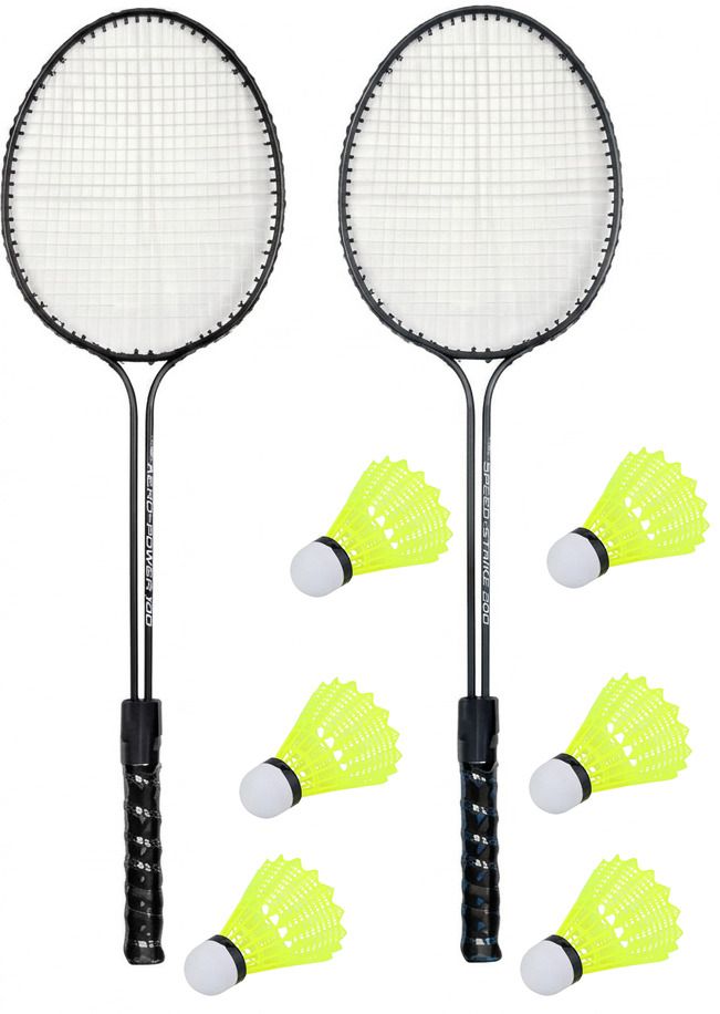 monika sports 2 PC Black Badminton Set with 6 shuttle cock free Badminton Kit-picture-17