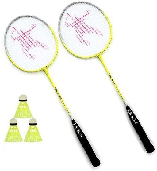 ravisport Badminton racket pack of 2 with 3 piece plasic shuttle Badminton Kit-picture-38