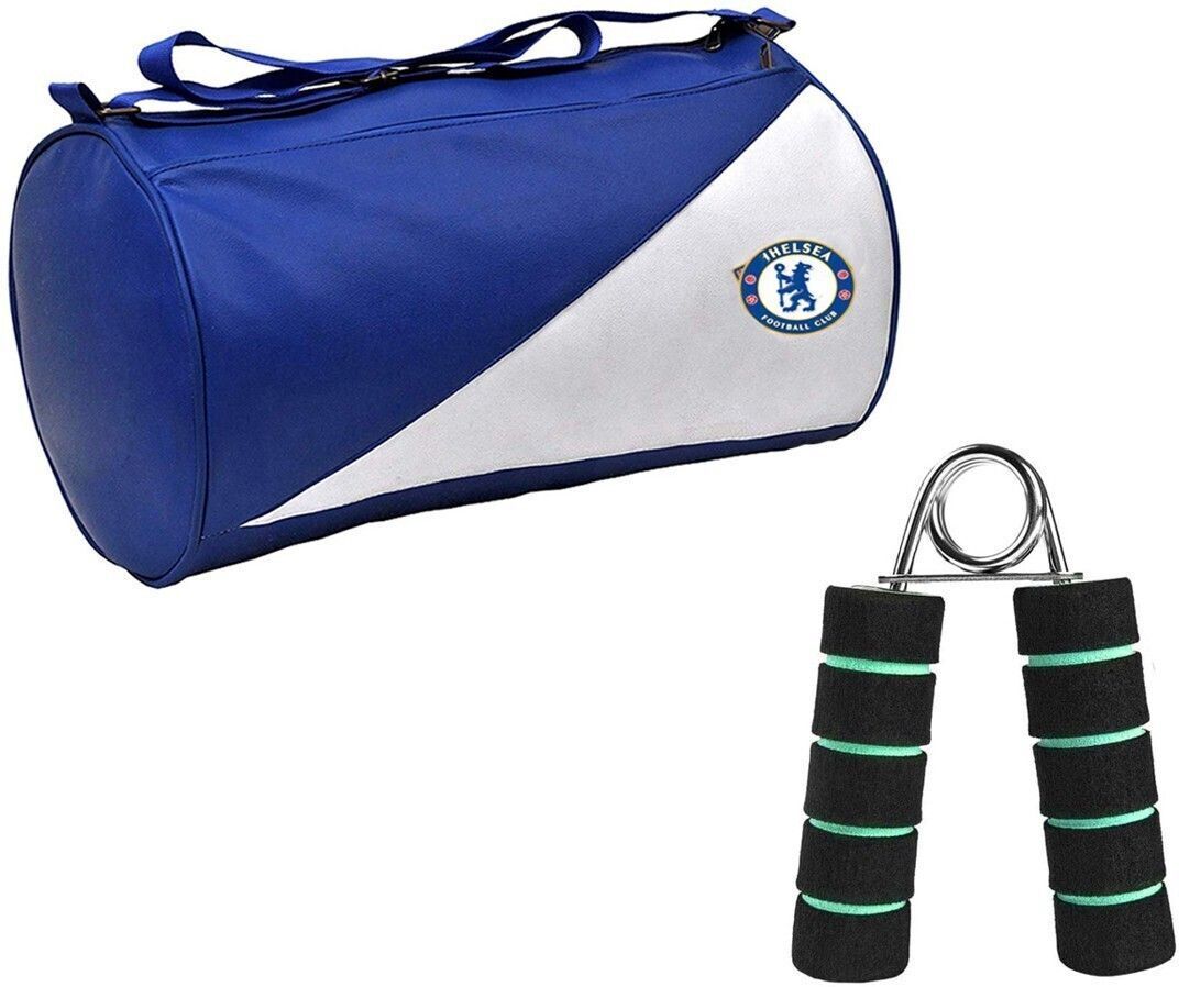 Gym Duffel Bag Men & Women Blue Sports with Hand Gripper for arm Exerciser Fitness Accessory Kit Kit-image-12