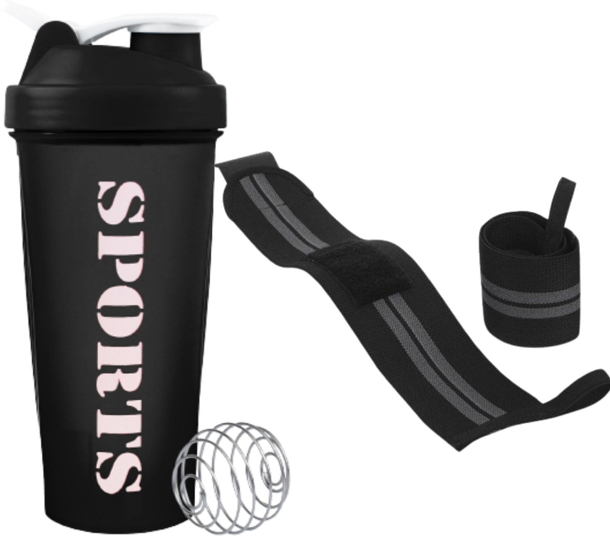 Combo of Gym Shaker Wrist Band Shaker bottle 600 ml Gym Supports Band Sports Fitness Accessory Kit Kit-image-23