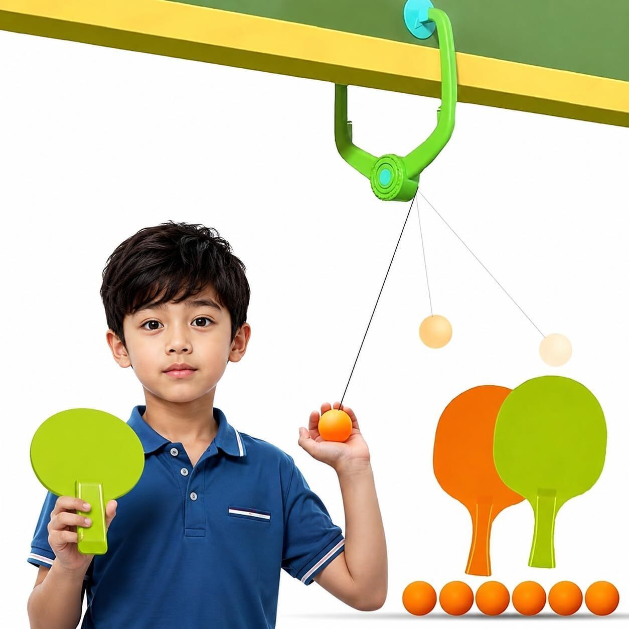 Hanging Table Tennis Set Adjustable Indoor Ping Pong Toy Table Tennis Kit-image-28