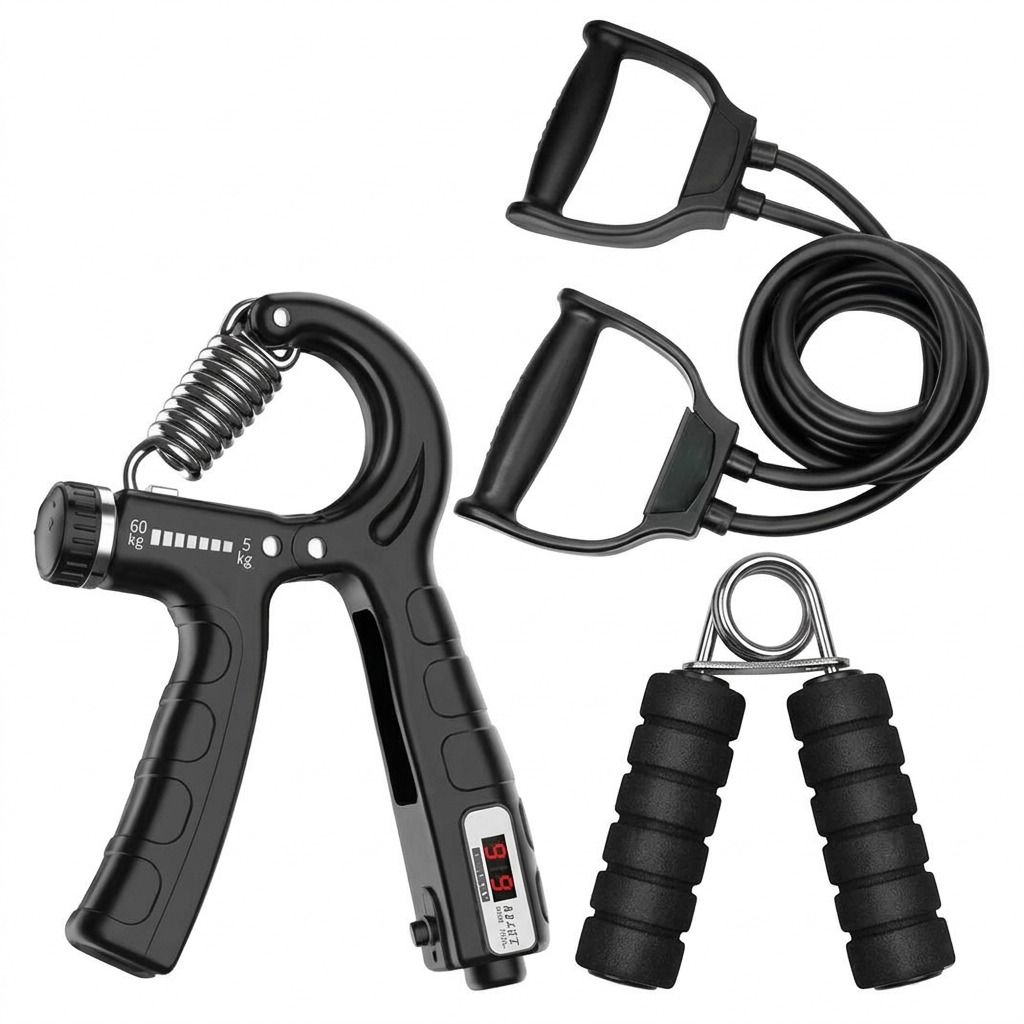 adonyx 3-in-1 Hand & Arm Strength Trainer Set Fitness Accessory Kit Kit-picture-11