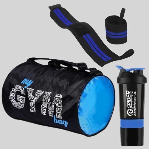 Gym Essentials Combo My Gym Bag, 500ml Shaker Bottle & Wrist Support Band Fitness Accessory Kit Kit-image-8