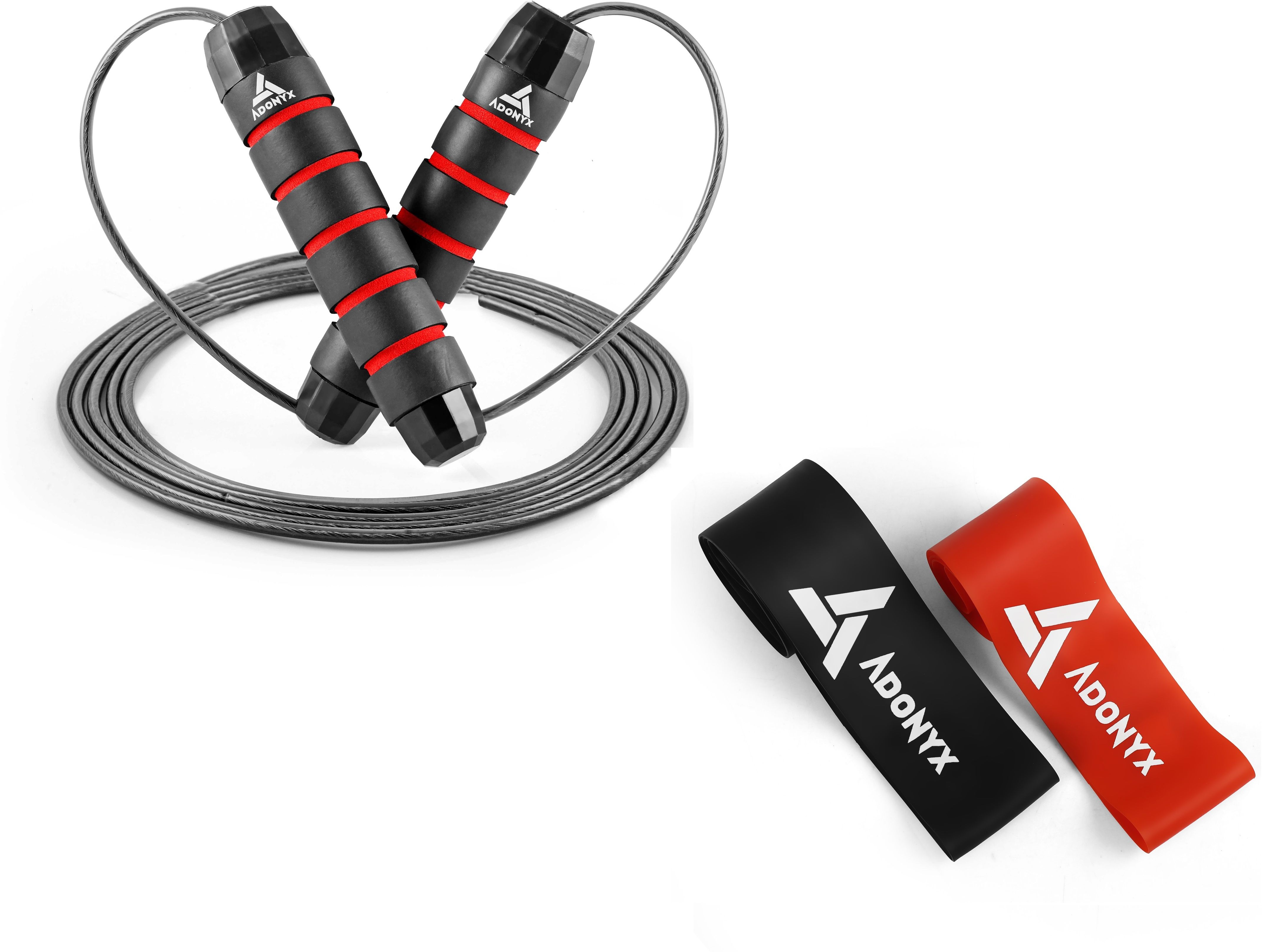 Home Fitness Combo Rapid Speed Jumping Rope With Resistance Loop Exercise Bands Fitness Accessory Kit Kit-image-36