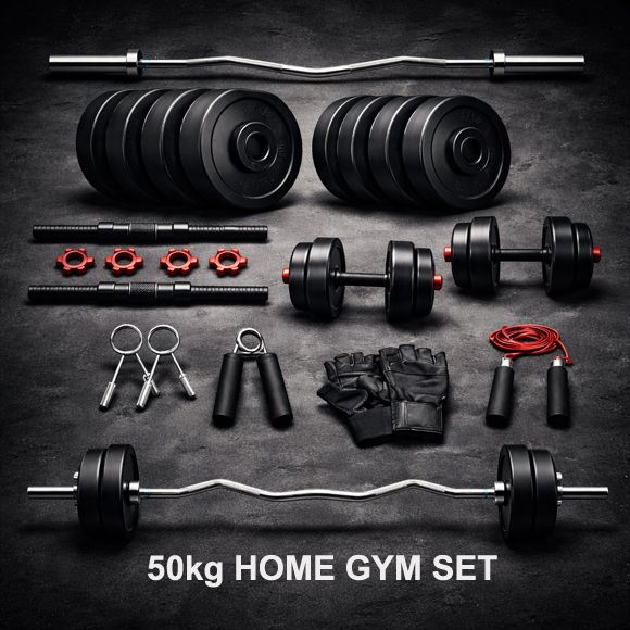l'avenir FITNESS Home Dumbbell Kit + 3ft Curl Rod + Gym Accessories Fitness Accessory Kit Kit-picture-37