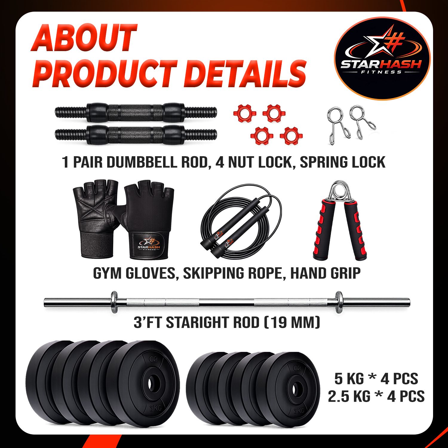 30KG PVC Fitness Training Set Fitness Accessory Kit Kit-image-38